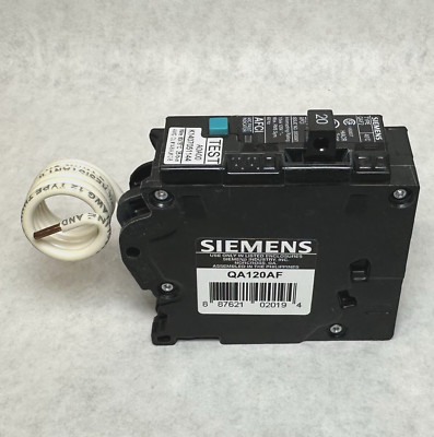 NEW Siemens QA120AF Arc Fault Circuit Breaker AFCI, 20A, 1P, 120V, Plug-On