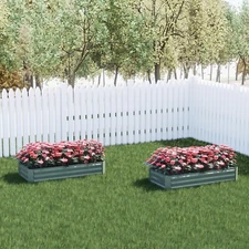 Aoodor Galvanized Raised Garden Bed Reinforced Outdoor Planter Box Vegetable Kit