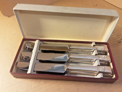 6er SET VINTAGE VERSILBERTE MESSER VON COMMUNITY PLATE - HAMPTON