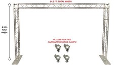 14.5 Ft. Width Square Aluminum Truss Goal Post System For DJ Lights Speakers PA