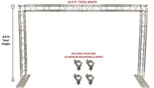 14.5 Ft. Width Square Aluminum Truss Goal Post System For DJ Lights Speakers PA