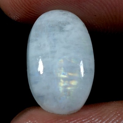 NATURAL BLUE SHINE RAINBOW MOONSTONE OVAL CABOCHON LOOSE GEMSTONE