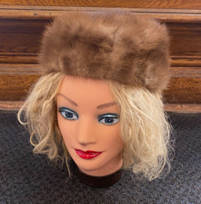 Vintage 1950's Designer Classic Mink Fur Pillbox Hat