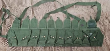 GENUINE ORIGINAL CHINESE MILITARY SKS TYPE 56 CHEST-RIG BANDOLIER POUCH 1976 NOS