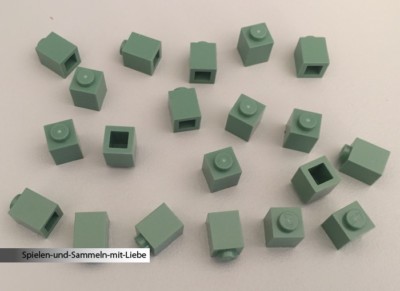 40 x LEGO  STEINE BAUSTEINE 1 x 1 NOPPEN 1ER 3005 SANDGRÜN SAND GRÜN NEU