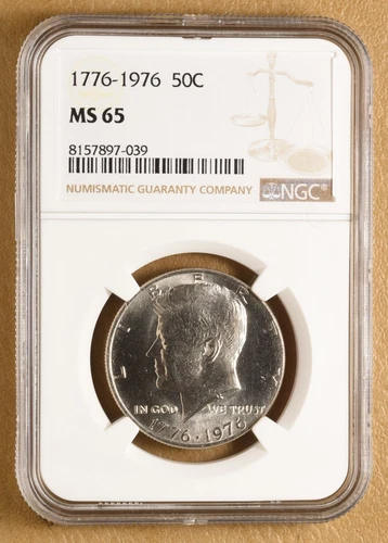 1776-1976 P Kennedy Half Dollar NGC MS65