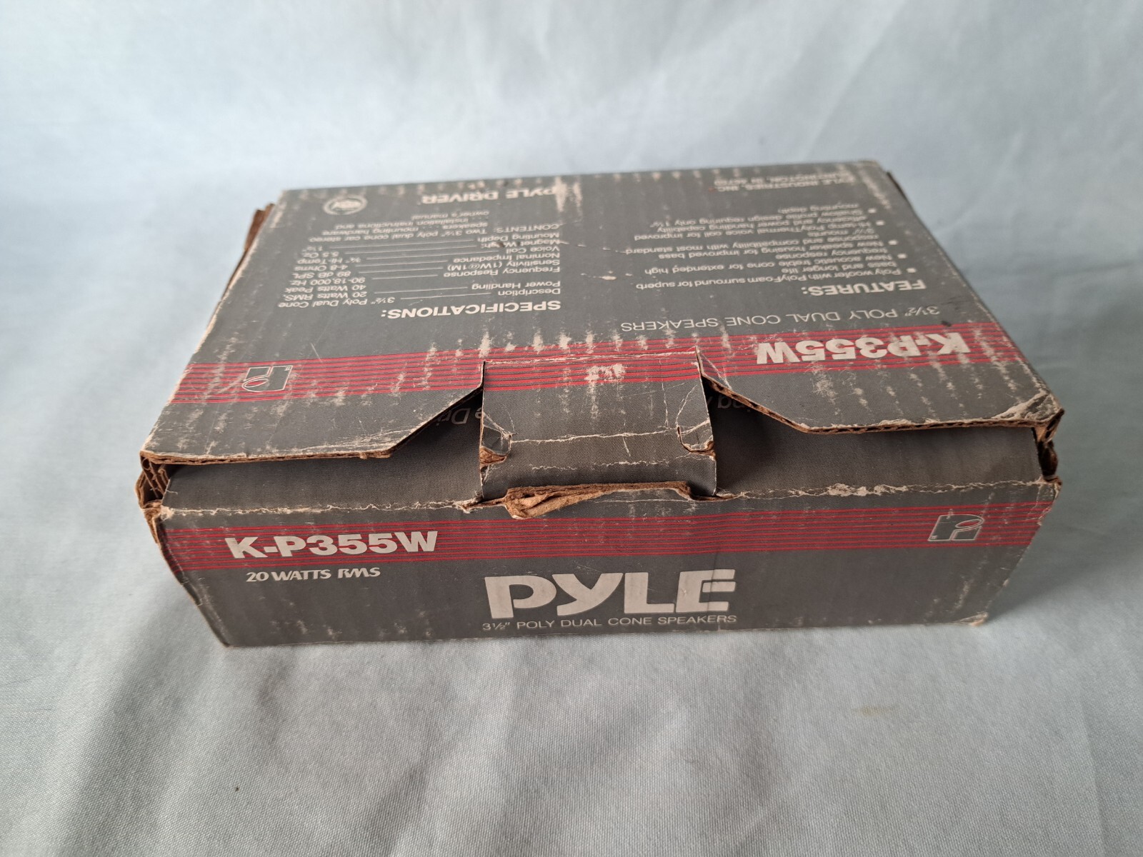 Vintage Pyle KP 355W Car Speakers, 20W Dual Cone New Old Stock. Made In
