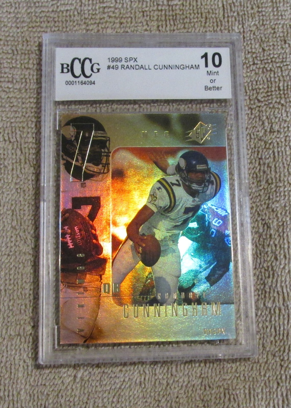 1999 SPX #49 Randall Cunningham BCCG Mint 10