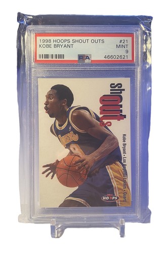 1998-99 NBA Hoops Shout Outs #21 Kobe Bryant PSA Mint 9 Lakers HOF/Goat