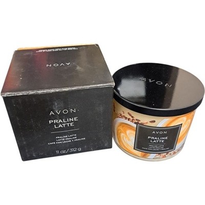AVON Praline Latte 3-Wick Candle   Warm Coffee Scent   New