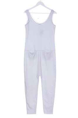 LINGADORE Langer Jumpsuit Damen Hose Gr. DE 36 weiß Casual-Look
