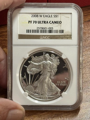 2008 W American Silver Eagle NGC PF70 PR70 Ultra Cameo (Slab1116)