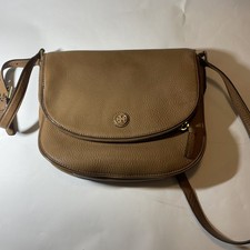 Tory Burch Robinson Pebbled Shoulder Bag Crossbody Brown