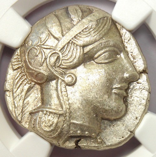 Attica Athens Athena Owl AR Tetradrachm Silver Coin 440-404 BC - NGC Choice XF