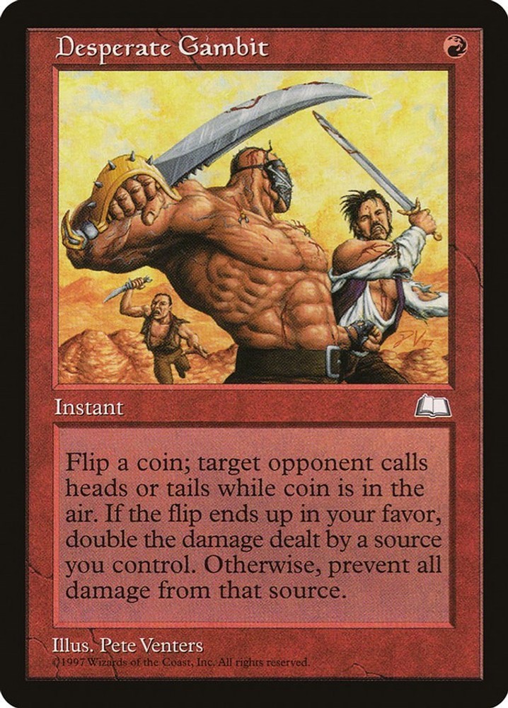Desperate Gambit #96 (MP) Weatherlight (WTH) MTG