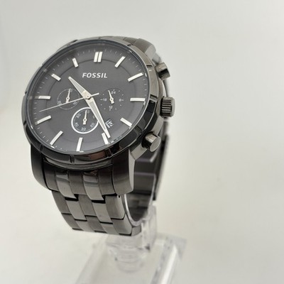 Fossil BQ1278IE Lance Black Dial Smoke Gunmetal Steel Chronograph Men's Watch