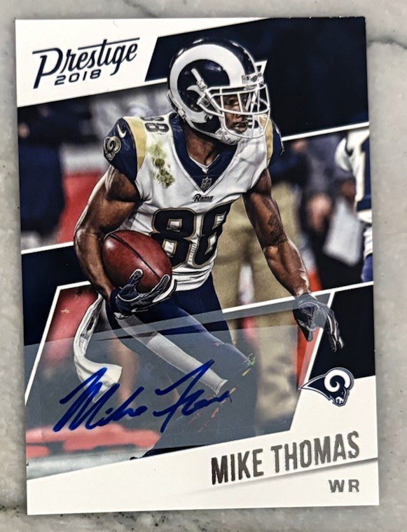 Mike Thomas Panini 2018 Prestige  Signatures Autograph LA Rams NFL Card #132