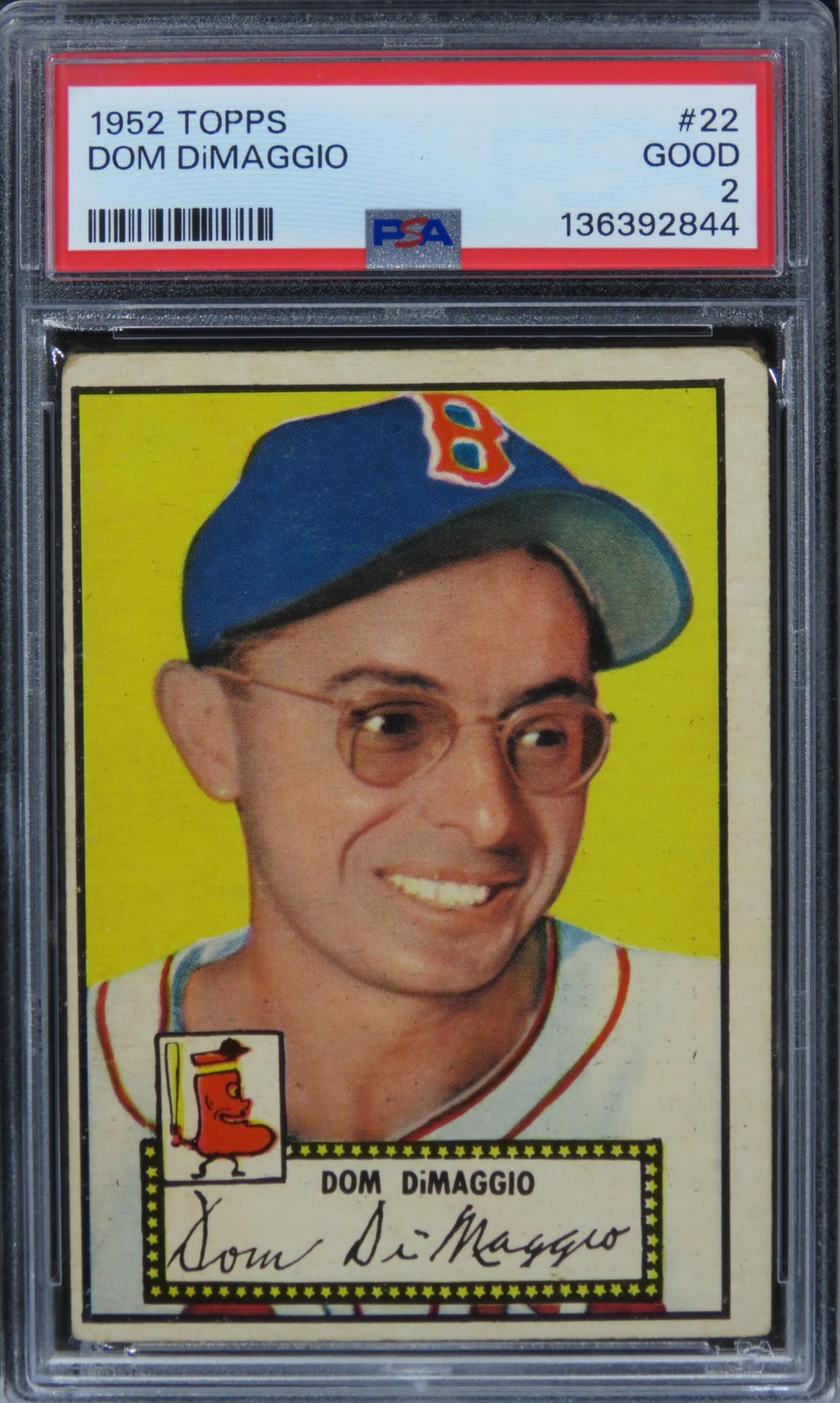 1952 Topps Dom DiMaggio #22 PSA 2 GOOD