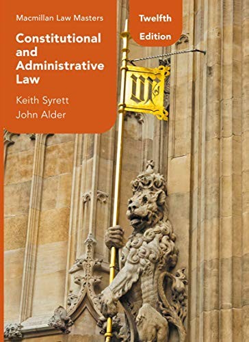 Constitutional and Administrative Law: 23 (Macmillan Law Masters