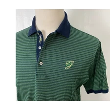 VTG 90s Bobby Jones Greenbrier Resort geometric plaid cotton polo golf shirt L