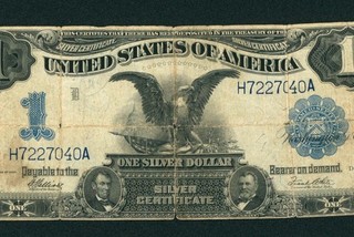 $1 1899 (( BLACK EAGLE )) Silver Certificate PAPER CURRENCY AUCTIONS (TEAR)