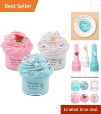Scented Slime Kit 3 Pack Butter Slime Kids Adults Soft Non Sticky Gift Party