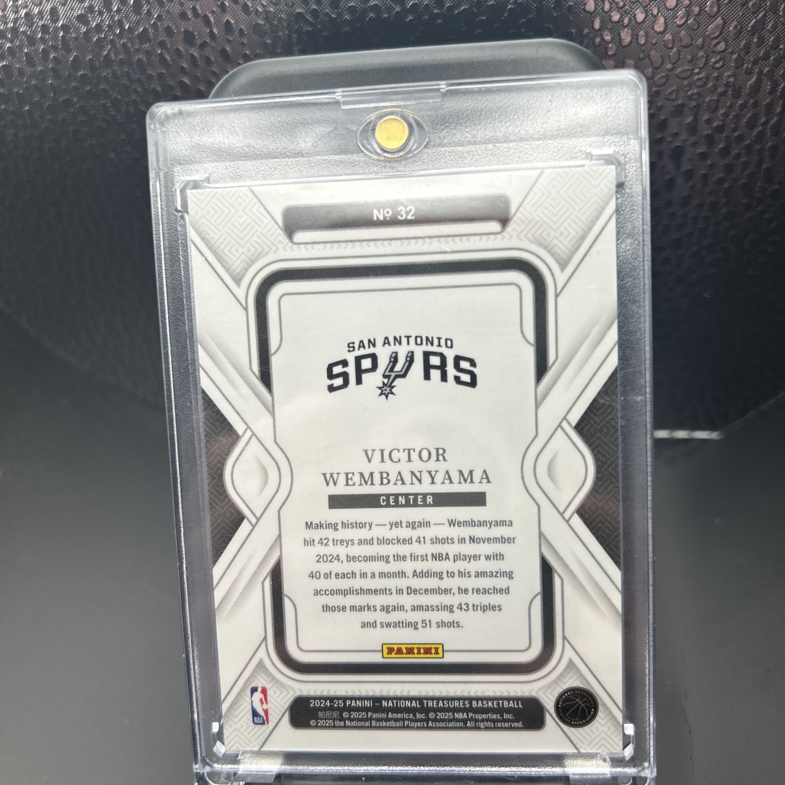 2024-25 Panini National Treasures Victor Wembanyama Pink /15 view 2