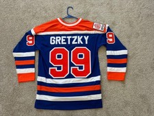Men's Wayne Gretzky 1979-80 Mitchell Ness Oilers Power Play Player Jersey