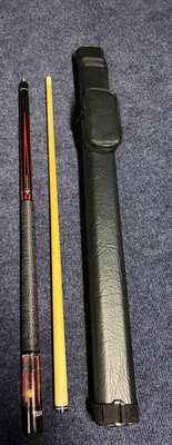 RARE Minnesota Fats Pool Cue Stick Red Lava Liquid 8 & 9 Ball 20