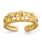 in 14 Karat Gold Tropical Plumeria Toe Ring