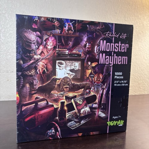 Monster Mayhem 1000-Piece Jigsaw Puzzle By Rachid Lotf | Toynk Exclusive - Rare - Picture 4 of 12