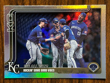 2025 Topps Series 2 Kansas City Royals Team Checklist Base Rainbow Foil #436