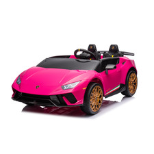 24V Lamborghini Huracan 2 Seater Kids Ride On Car RC Remote Leather Seats Black