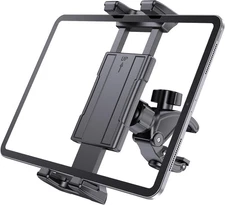 Treadmill Tablet Holder for iPad Mic Stand Mount, Bicycle Handlebar Clamp for Mi