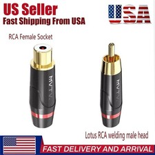 RCA Plug Male Connector Gold Plated Soldering Speaker Cable Wire Connector