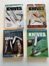 Lot of 4 Paper Back Worlds Greatest Knife Book 2012-2015 Trade Paperbacks New