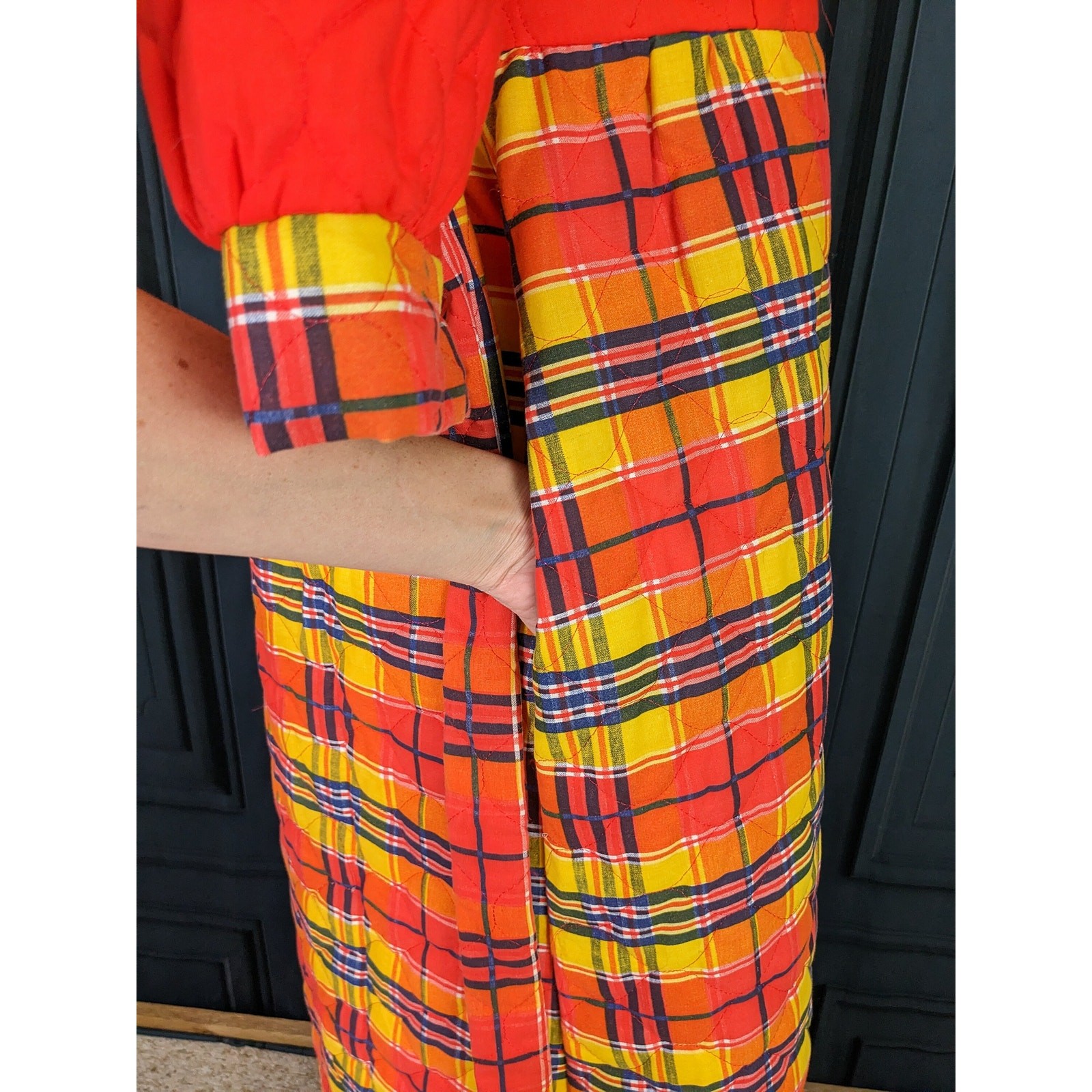 Vintage Quilted Housedress Nightgown Sears Sz Med… - image 8