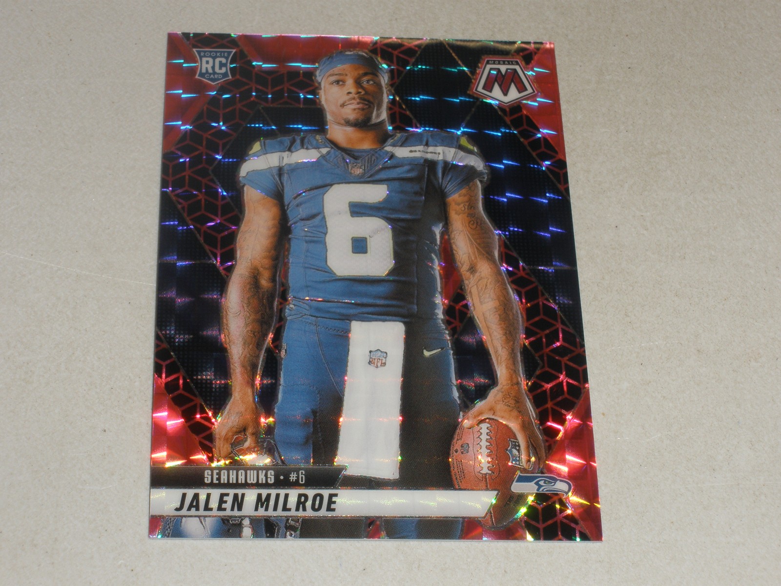 2025 Mosaic Variation Pink Spectris FOTL Mosaic Prizm #283 Jalen Milroe 13/13 RC