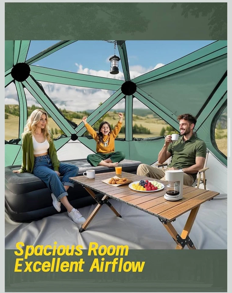 Raynesys 4 人弹出帐篷野营|60 秒设置|防水防风新品 — 第 3/4 张图片