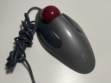 Logitech Trackman USB Red Marble Trackball Mouse T-BC21