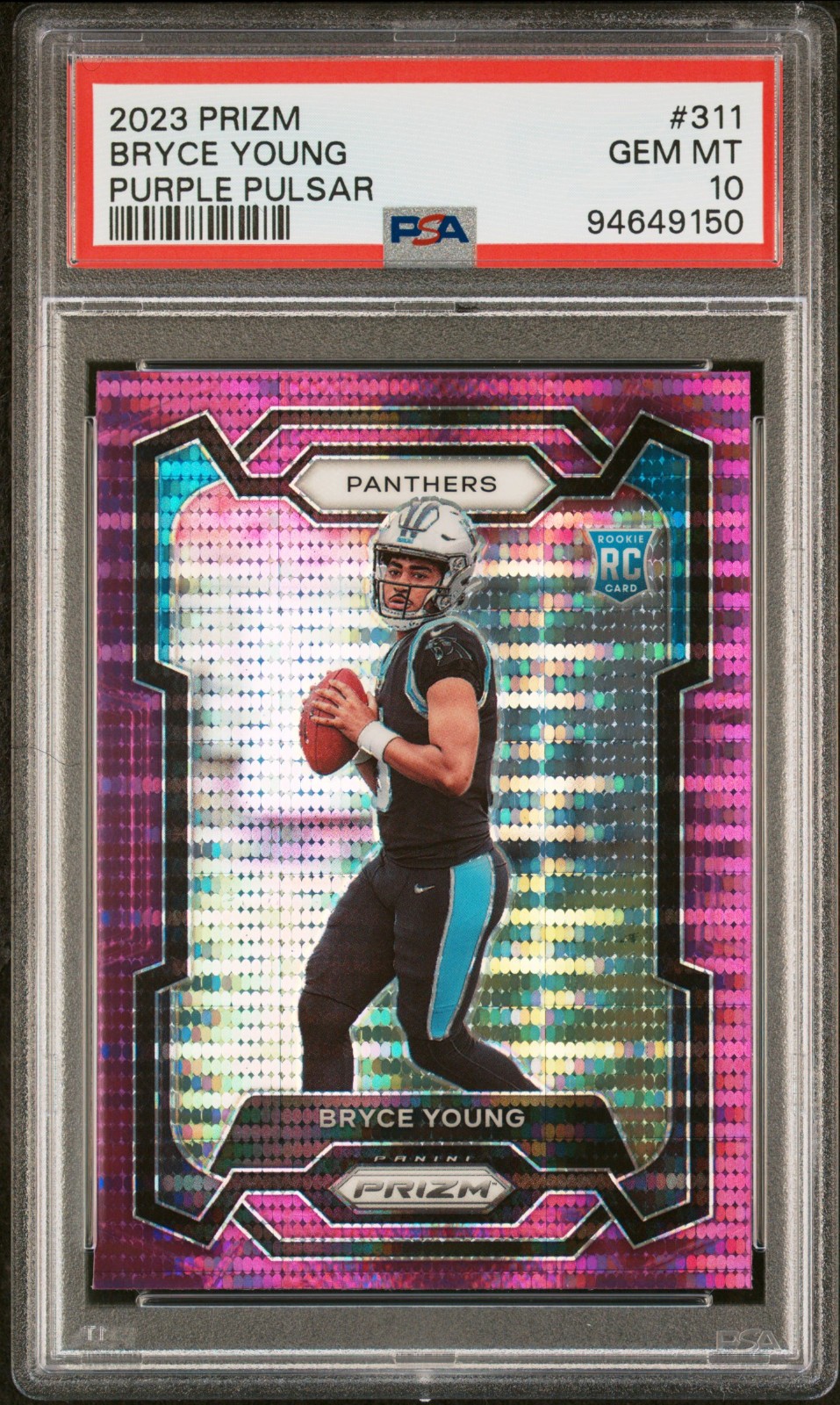 2023 PANINI PRIZM PURPLE PULSAR #311 BRYCE YOUNG ROOKIE RC PSA 10 Low Pop
