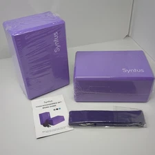 Syntus Yoga Block And Yoga Strap Set, 2 Soft Non-Slip Yoga Blocks