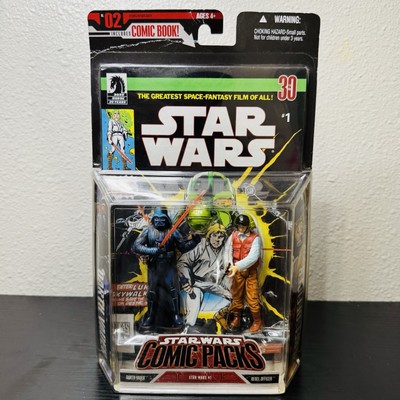 STAR WARS Vintage 2006 Figures #1 COMIC BOOK PACK #2 DARTH VADER & REBEL OFFICER