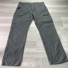 Wrangler RIGGS Workwear Pants Mens 40x34 Gray Cargo Canvas Cordura Utility