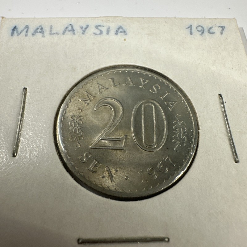 1967 Malaysia 20 Sen Coin (Lot  53)