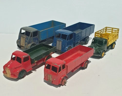 5 x Vintage Dinky Lorries For Restoration - Guy Supertoys, Dodge etc.