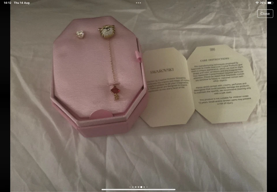 SWAROVSKI Earrings Cute Tiger drop Zodiac New In Box RRP £85 - Image 4 of 4