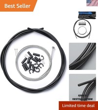 Universal Bicycle Shifter Cable Housing Set for Smooth Gear Shifting - Black