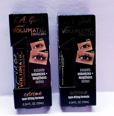 L.A. Girl Volumatic Waterproof Mascara, GMS652 BLACK BROWN EXTREME (2 pcs)