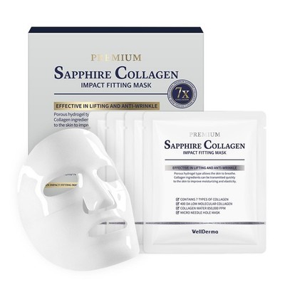 WELLDERMA Sapphire Collagen Impact Hydrogel 4 Count (Pack of 1),